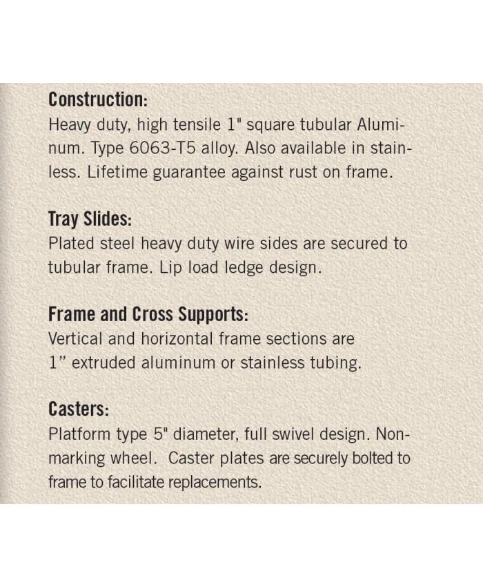 Heavy Duty Baking Tray Rack Trolley (wire type) 